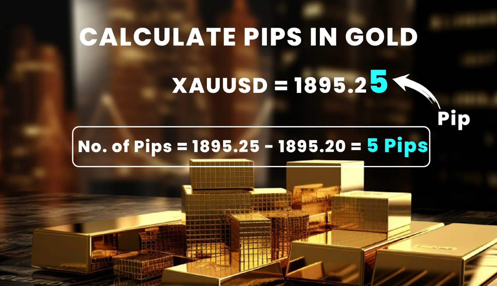 Gold trading pip calculation example