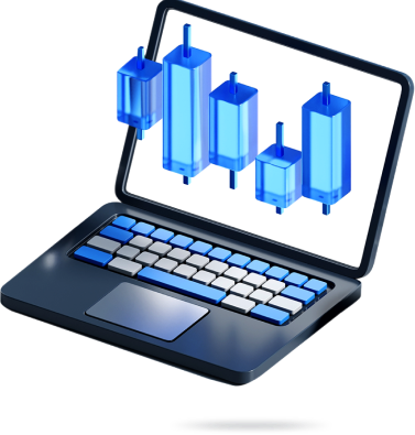 Laptop screen displaying candlestick charts symbolizing the importance of creating a CFD trading plan