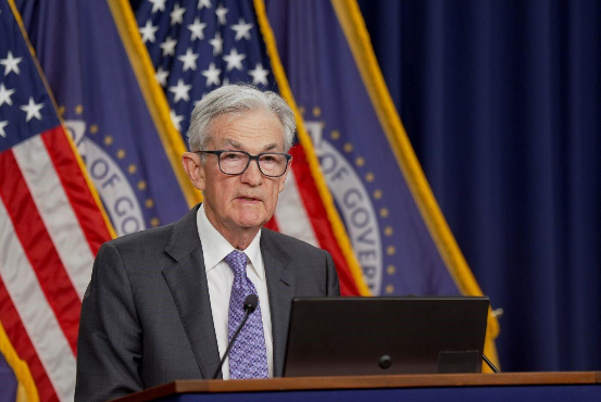 Fed Chair Jerome Powell speaks at&nbsp;a news conference in Washington.
